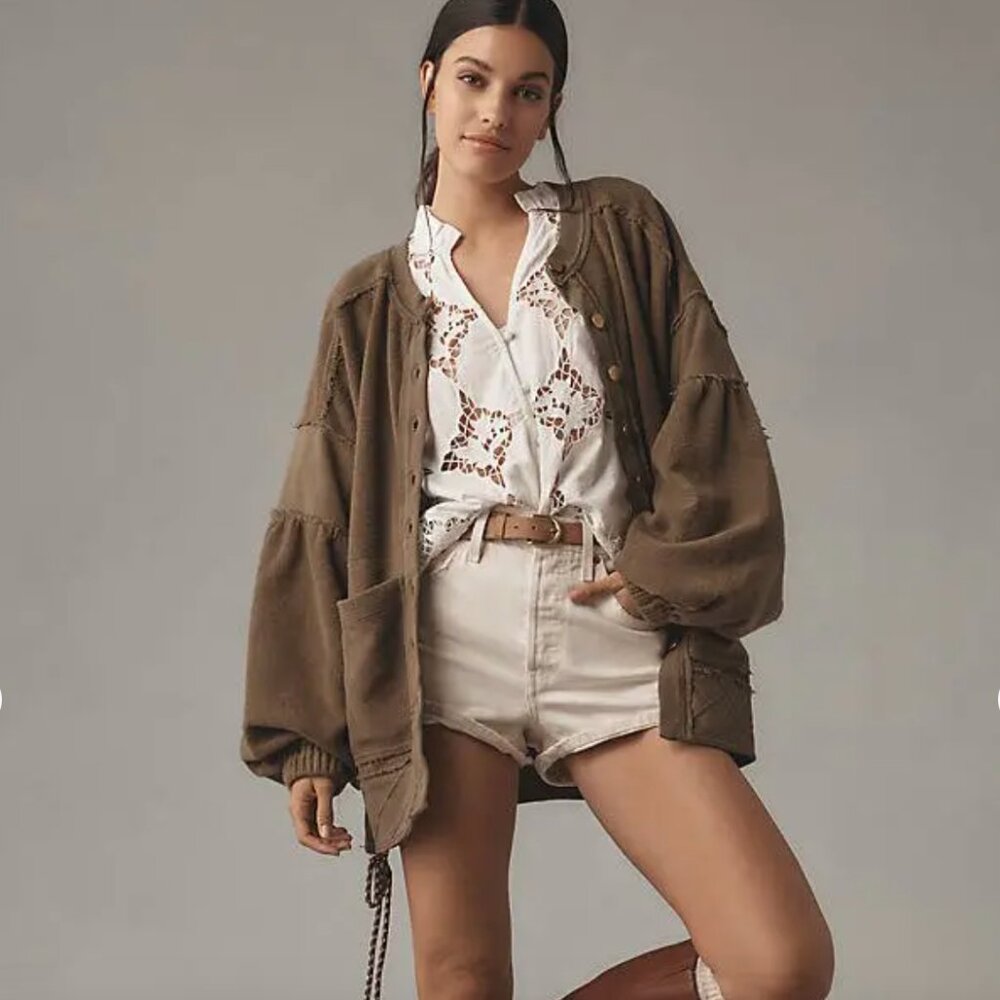 Anthropologie Pilcro Button Front Shacket